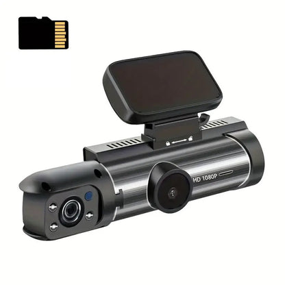 1080P Dual Camera Dash Cam for Cars with 32GB Memory Card