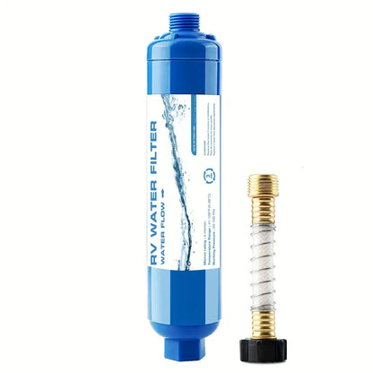 1pc RV Inline Hose Water Filter with Hose Protector