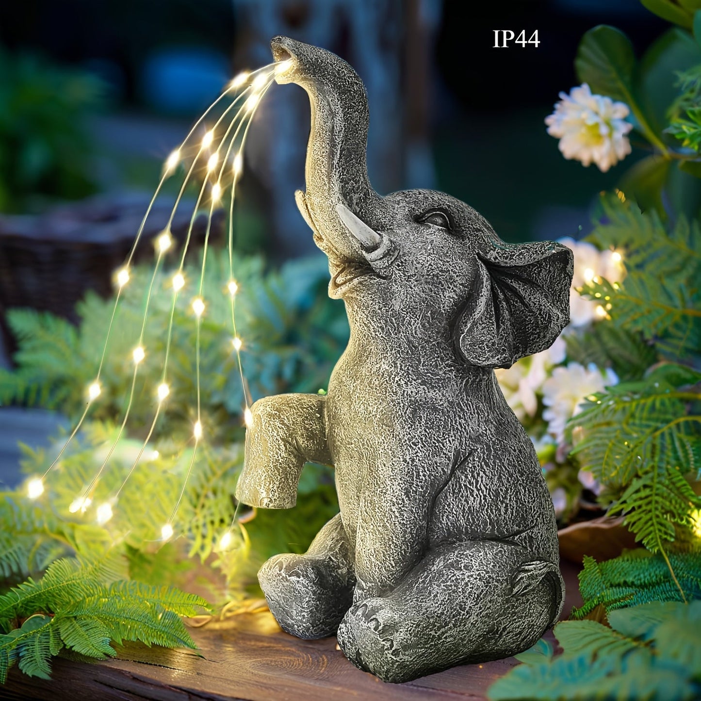 Solar Elephant LED Lantern Garden Light Outdoor Decor