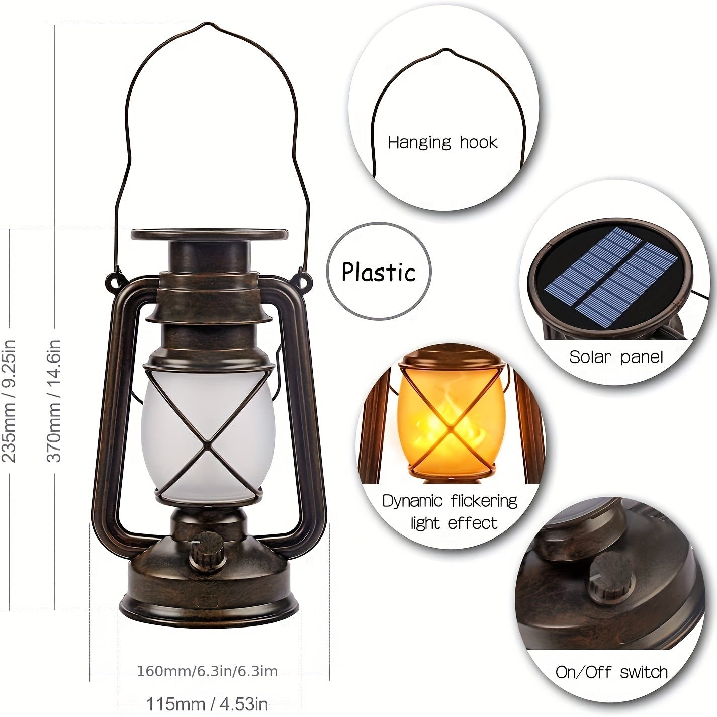 Solar Vintage Horse Lantern (2PCS)