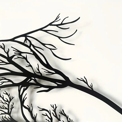Iron Horse Branch Wall Decoration - Elegant Metal Animal Silhouette Craft