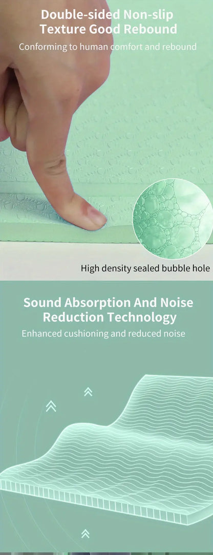 1pc Indoor Thicken Non-slip Fitness Mat - Shock Absorption Mute Skipping Pad