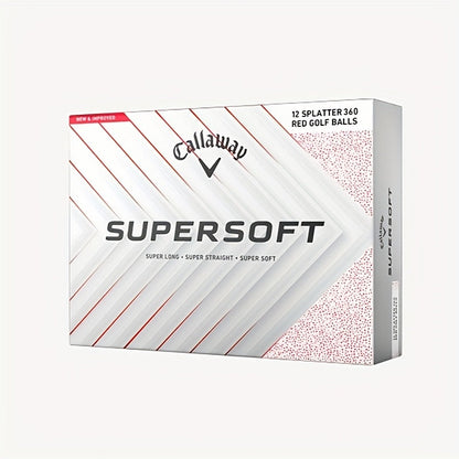 Splatter 360 Red Rubber Golf Balls (12pcs)