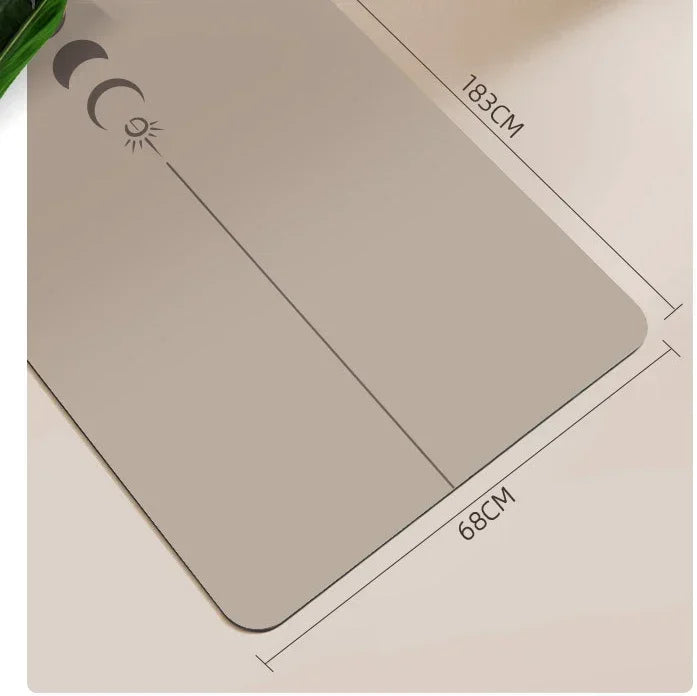 Natural Rubber PU Yoga Mat Non-Slip & Shock-Absorbing