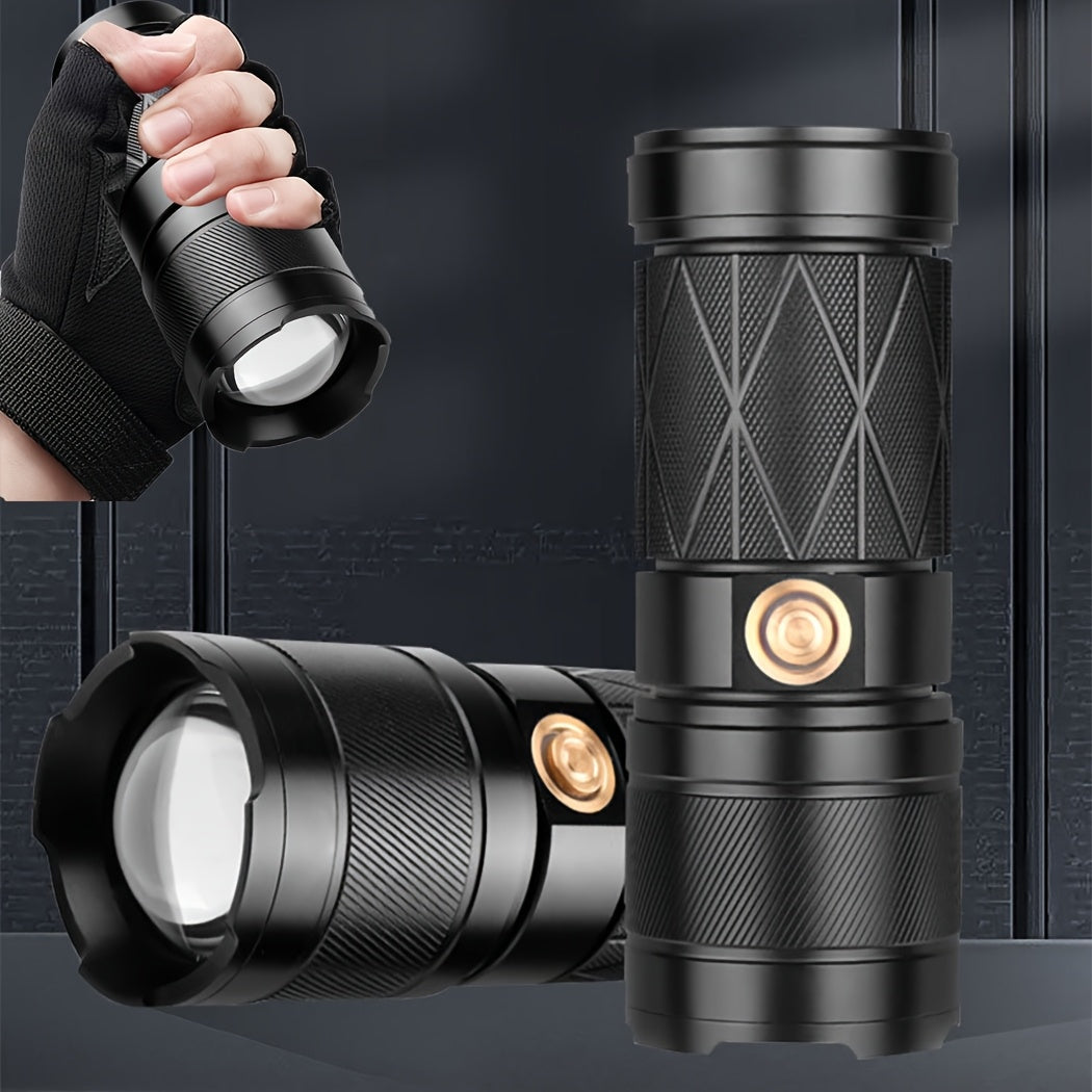 Tactical Flashlight Rechargeable Zoomable 8 Modes