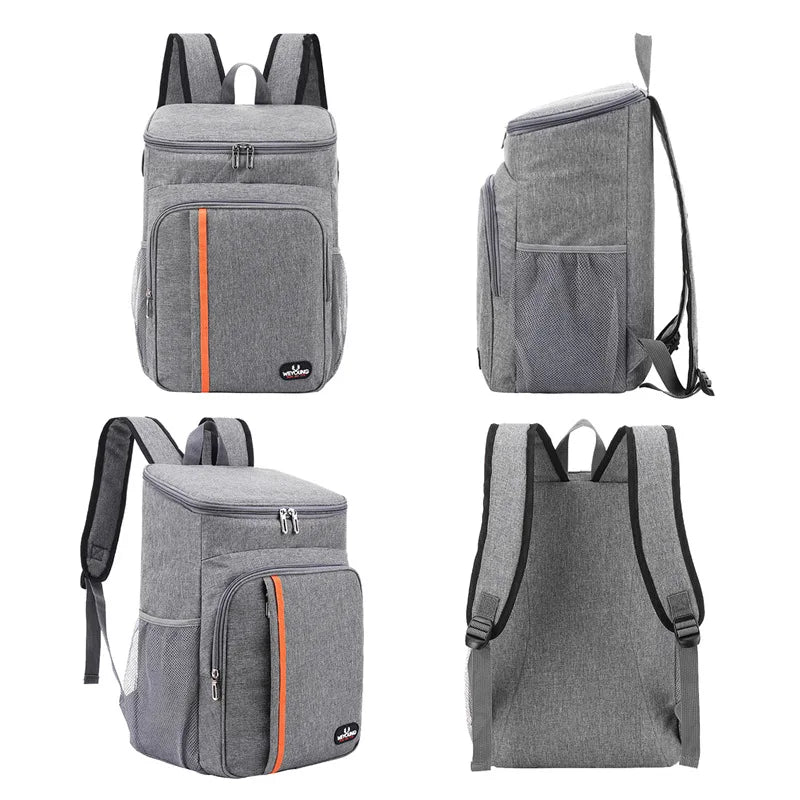 Waterproof Thermal Cooler Lunch Bag (Grey)