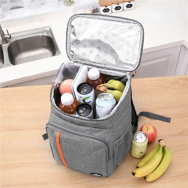 Waterproof Thermal Cooler Lunch Bag (Grey)