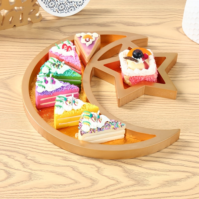 Gold Eid Mubarak Wooden Dessert Tray