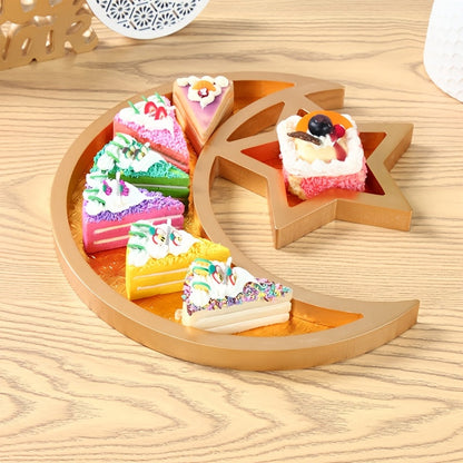 Gold Eid Mubarak Wooden Dessert Tray
