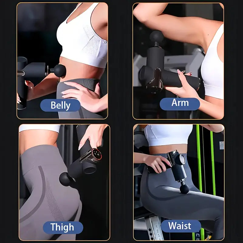 Professional Deep Tissue Massage Gun with 99-Speed LCD Display(Grey)