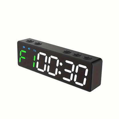 Rechargeable Gym Timer with 8 Fat Burning Training Modes(Black)