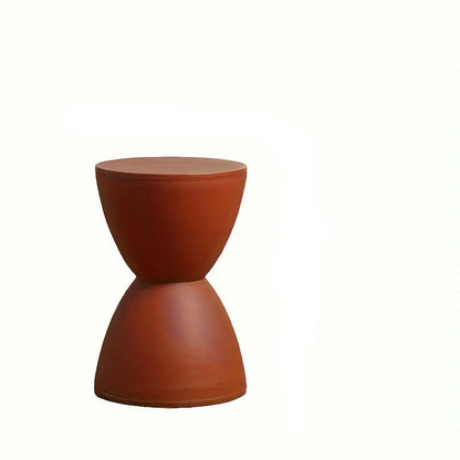 Hourglass-Shaped Plastic Storage Bench - Brownish Red