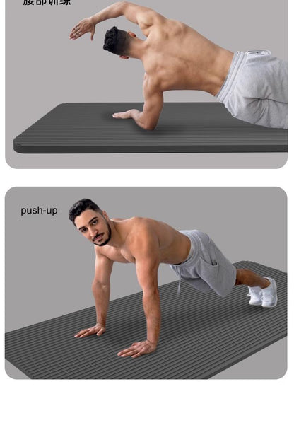 20mm Thick Shock-Absorbing Yoga Mat with Portable Backpack & Straps