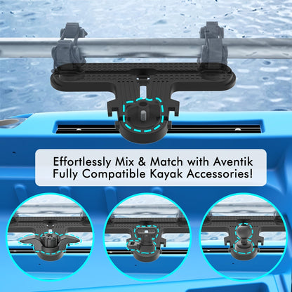 Kayak Rail Track Set Tool-Free T-Shaped Mount