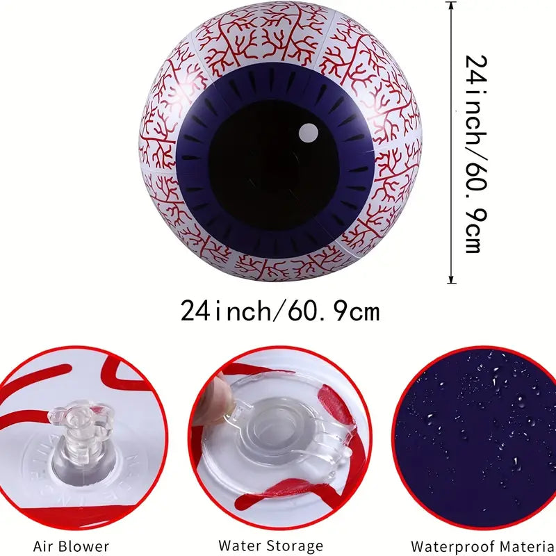 Haunting Hues: Inflatable Ghost Eyeball with Color-Changing LED