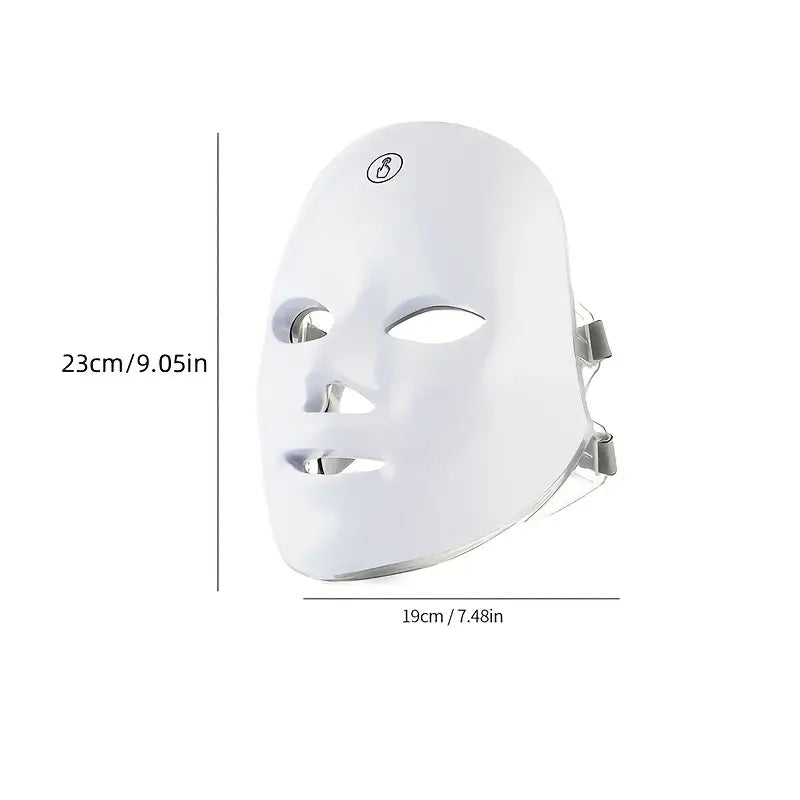 Portable 7 Color Light Facial Mask - Touch Screen Skin Care Device with Multi-Function Beauty Benefits - USB Charged