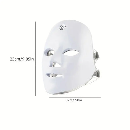 Portable 7 Color Light Facial Mask - Touch Screen Skin Care Device with Multi-Function Beauty Benefits - USB Charged