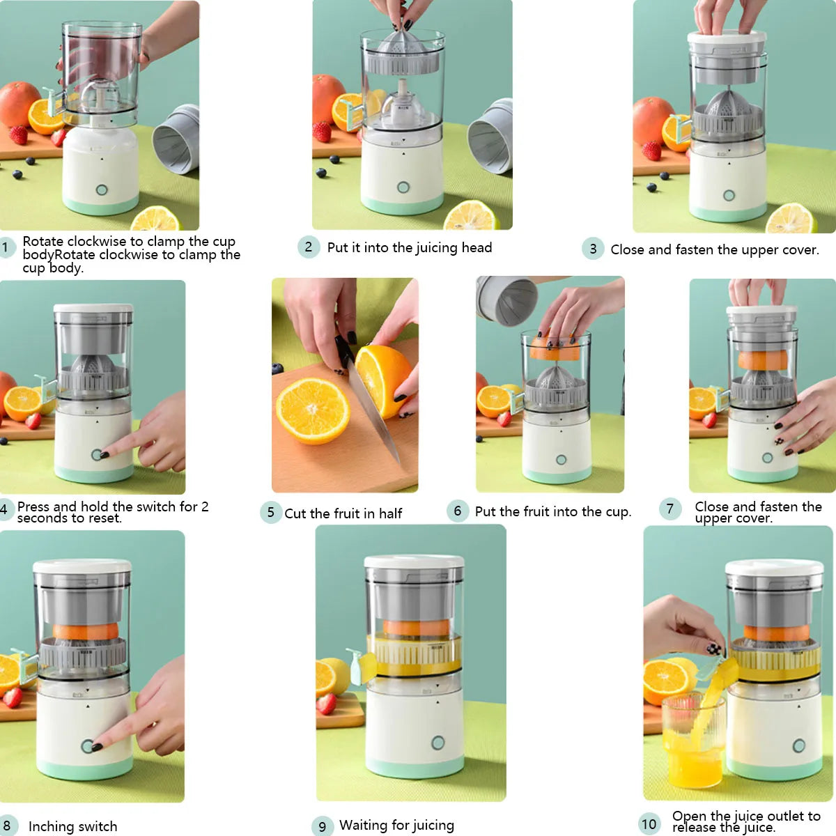 USB Rechargeable Electric Citrus Juicer