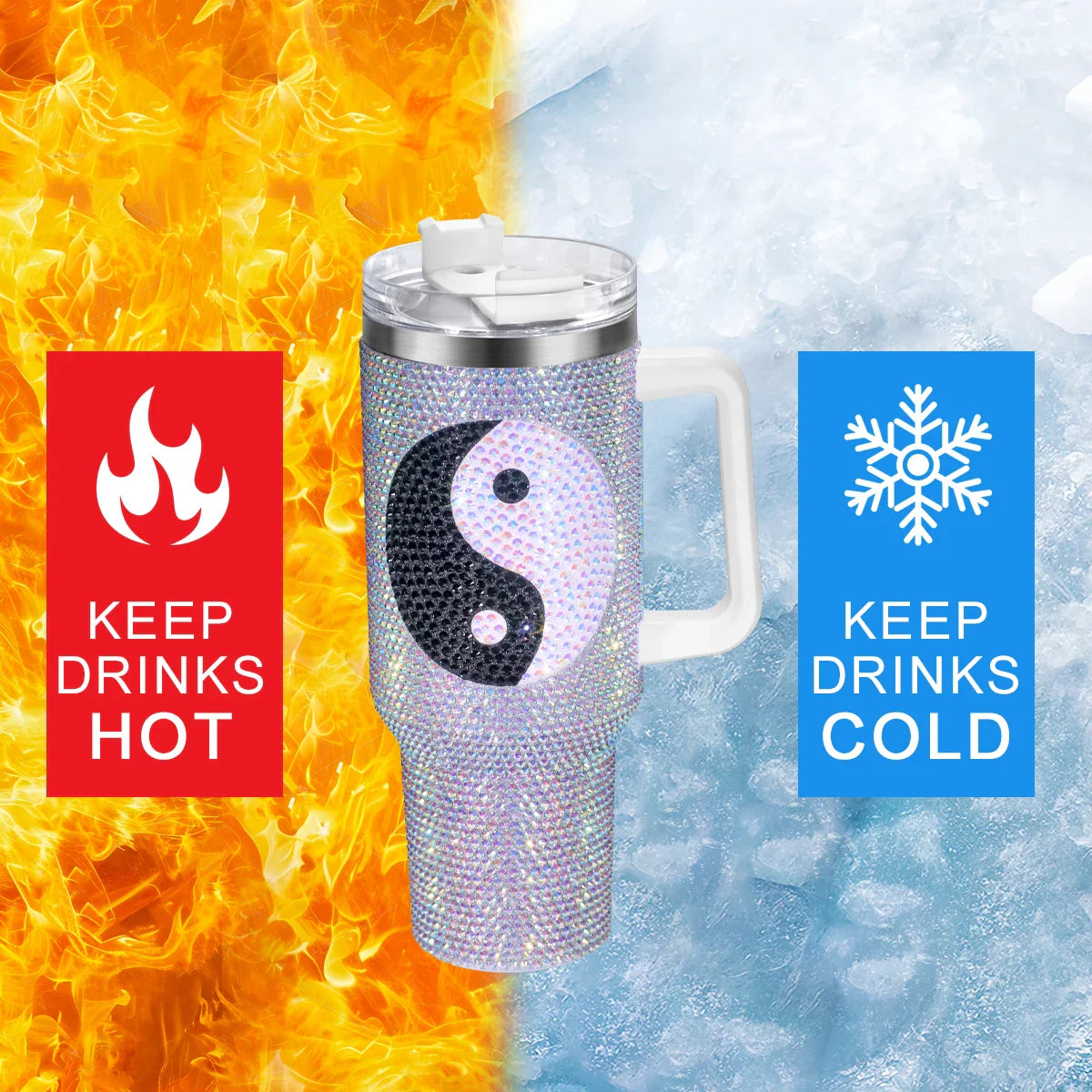 Stainless Steel Insulated Cup with Straw Lid