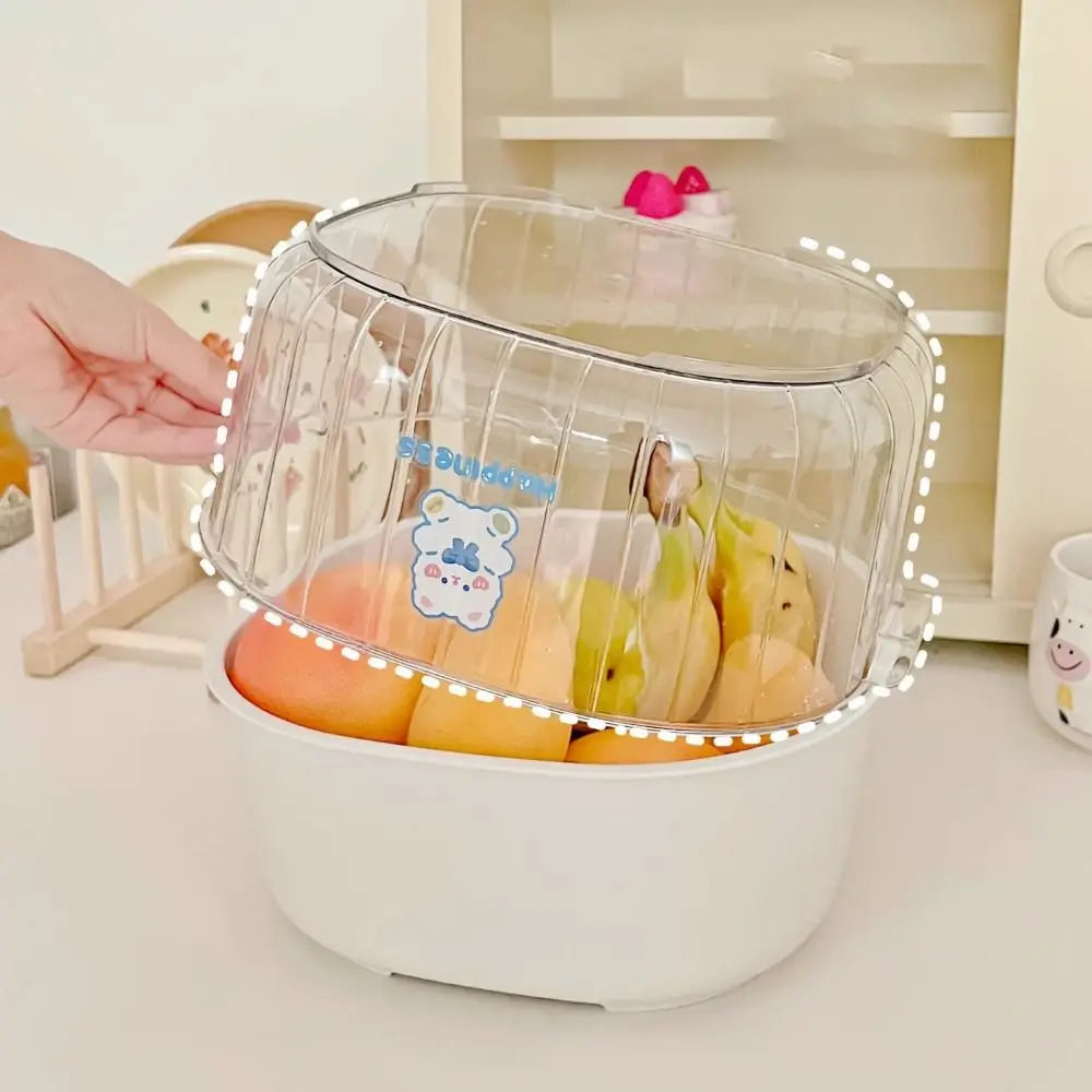 2-in-1 Double-Layer Vegetable & Fruit Washing Basket