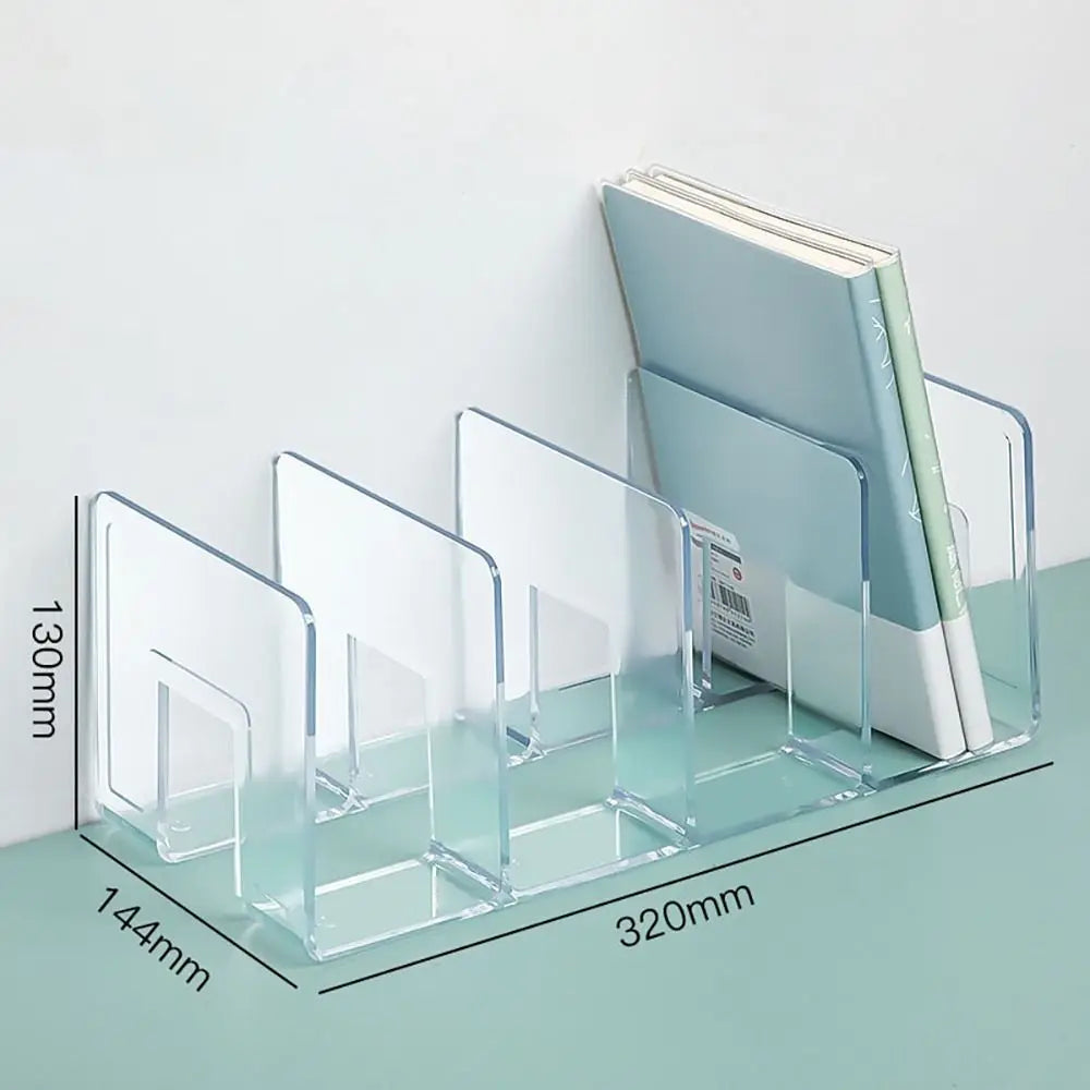 4 Tier Acrylic Desk Organizer Book Stand