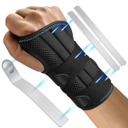 Adjustable Wrist Support Brace 1Pc Wristband L, Black