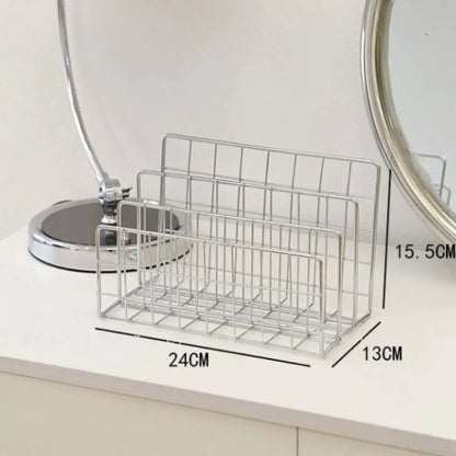 Three-Tier Iron Magazine and Book Storage Rack