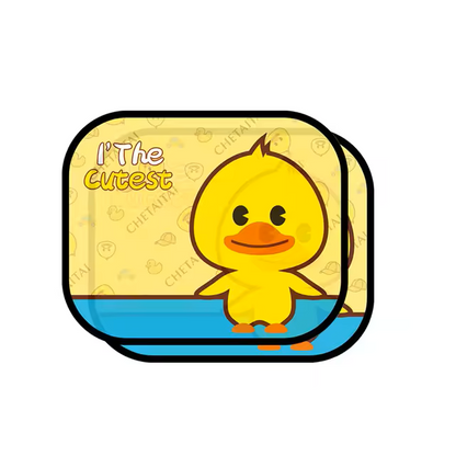 Cartoon Car Sunshade Curtain UV Protection Yellow