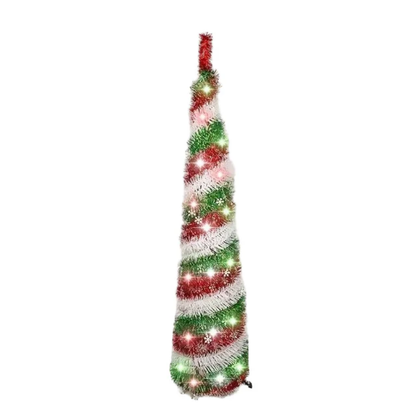 Red Snowflake Pop-Up Christmas Tree