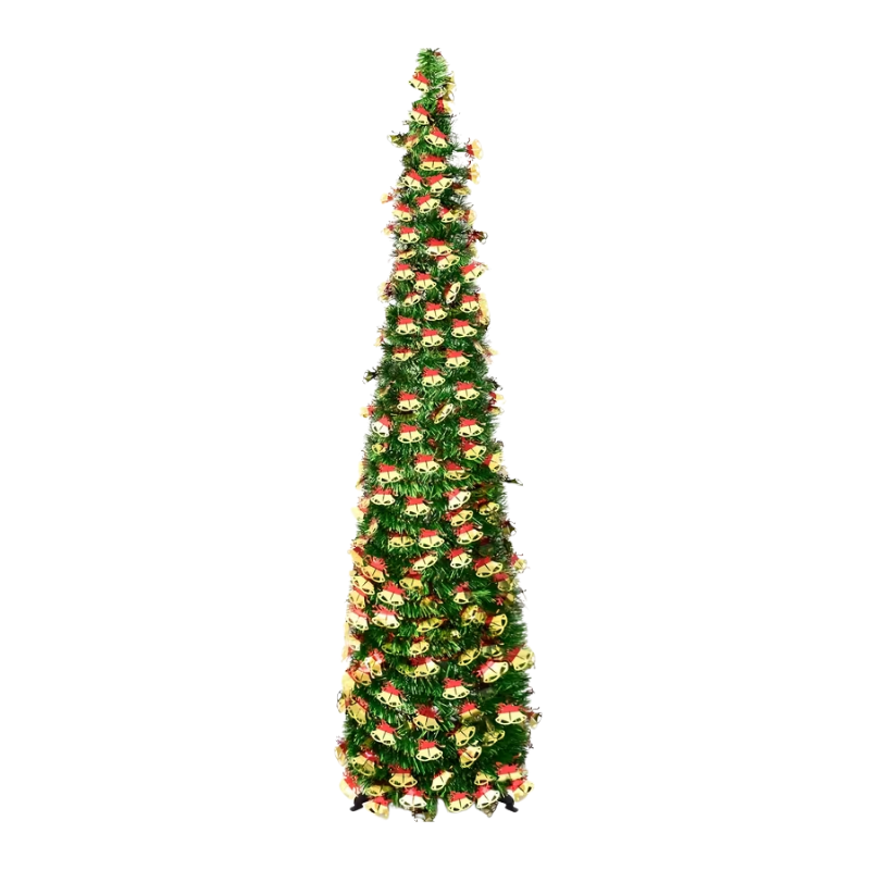 Green Pop-Up Tinsel Christmas Tree