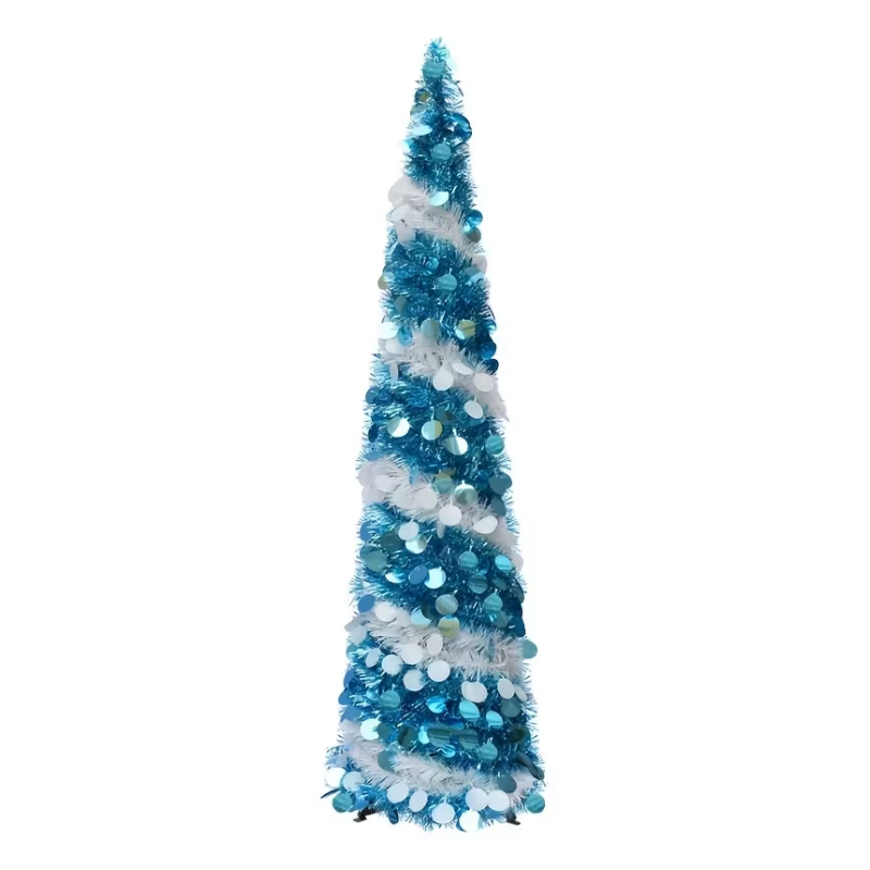 Blue White Glitter Christmas Tree