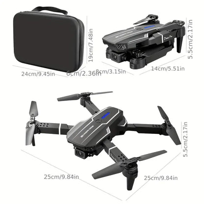 E88 Quadcopter UAV Drone with Dual HD Cameras - Black (HD Dual Camera)