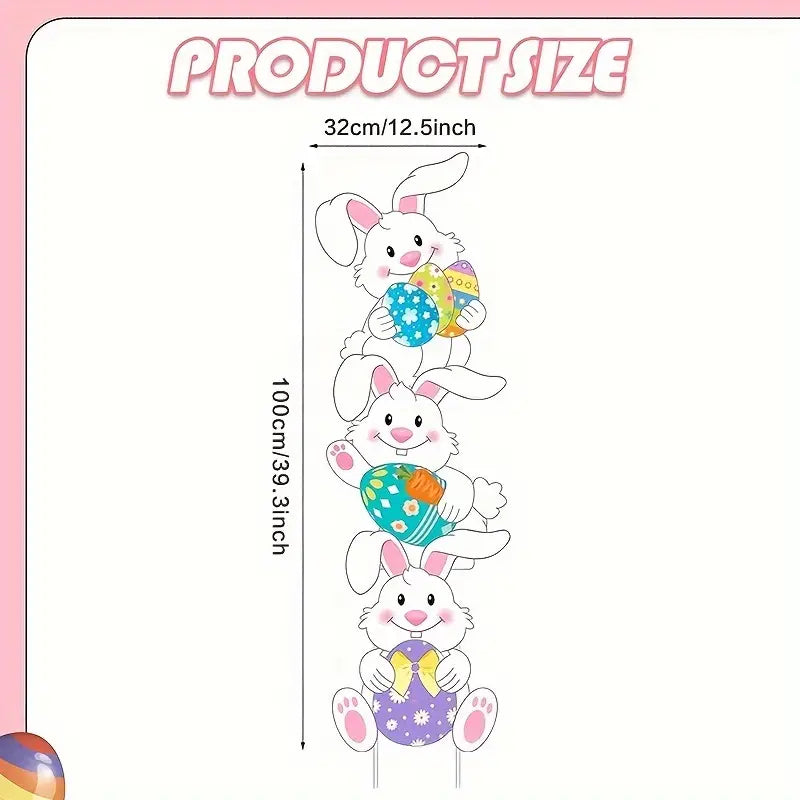 Tumbling Bunnies Yard Stakes - Set of 2 | 99.82cm