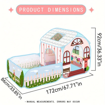 Pop-Up Kids Playhouse Indoor Outdoor Tent