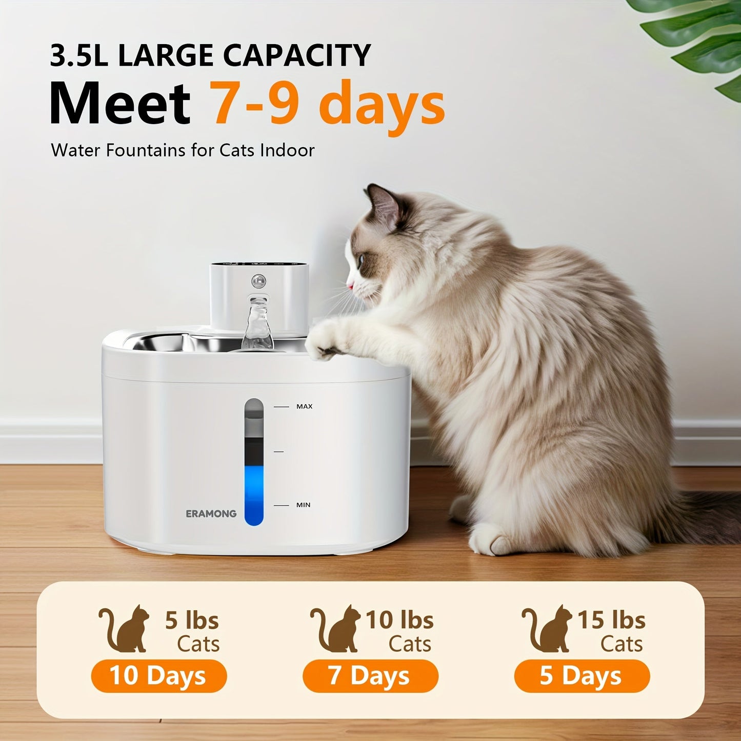 Charging Cat Wireless Water Fountain