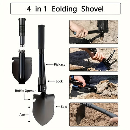 Lightweight Foldable Multi-Tool Steel Shovel for Outdoors