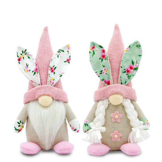 2pcs Classic Easter Gnome Decorations Polyester Figurines