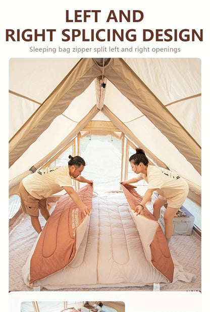 Warm Oval Sleeping Bag with Hat