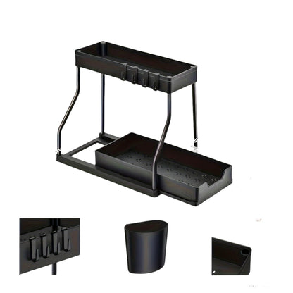 Space-Saving 2-Tier Pull-Out Storage Organizer