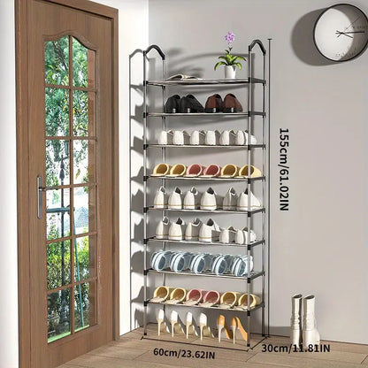 Organize your shoe collection with this multi-layer shoe rack