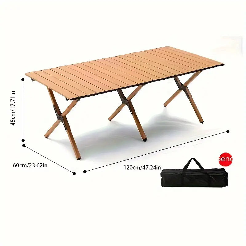 Foldable Roll Camping Table - Portable Outdoor Dining Solution