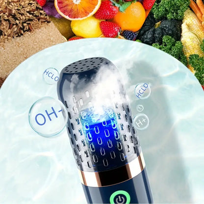 Fruit and Vegetable Purifier - OH-Ion Capsule: Fast, Portable, and Wireless- Blue