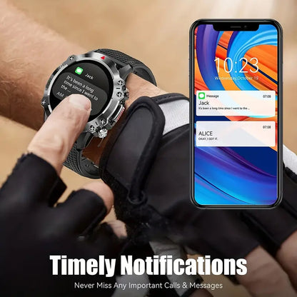 Smart Watch with Wireless Calls, 1.39" Round Screen, Multiple Sports Modes