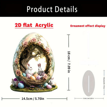 Bohemian Rabbit Acrylic Tabletop Decor for Home & Office