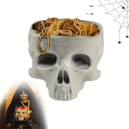 Skull Serving Bowl - Vintage Gothic Table Decor