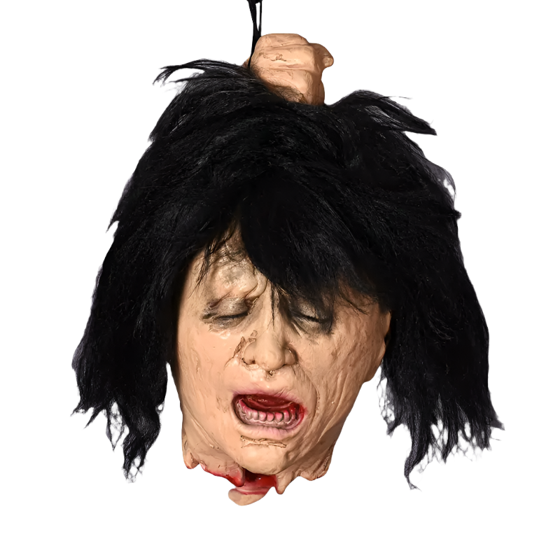 Latex Head Hanging - With Black Hair