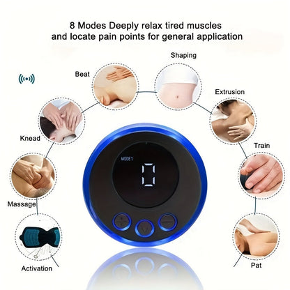 Portable EMS Pulse Massager – Rechargeable Full-Body Muscle Relaxation(Blue)