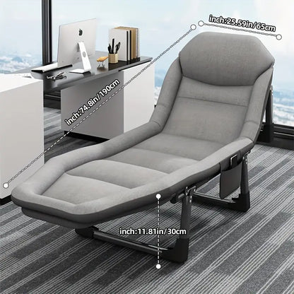 Portable Folding Bed: Single, Free Installation, Ideal for Camping - Gray