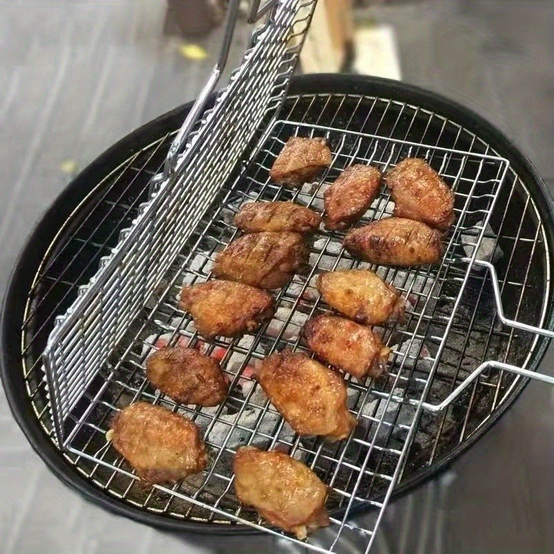 Portable Metal BBQ Grill Basket for Outdoor Grilling