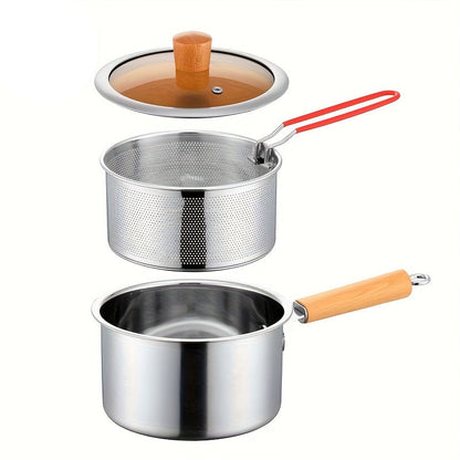 Cookware Set with Stainless Steel Frying Basket